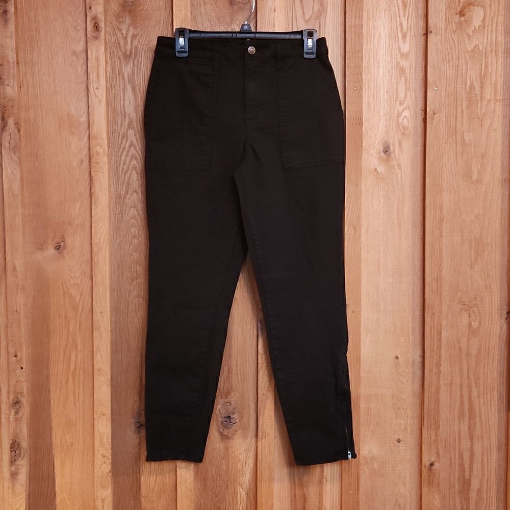 Social Standard by Sanctuary Utility Cropped Skinny Pants, Size 4, Black